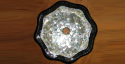 Sink Lotus Design in White MOP + Black Shell
