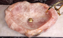 Rose Quartz Sink (Solid Piece)